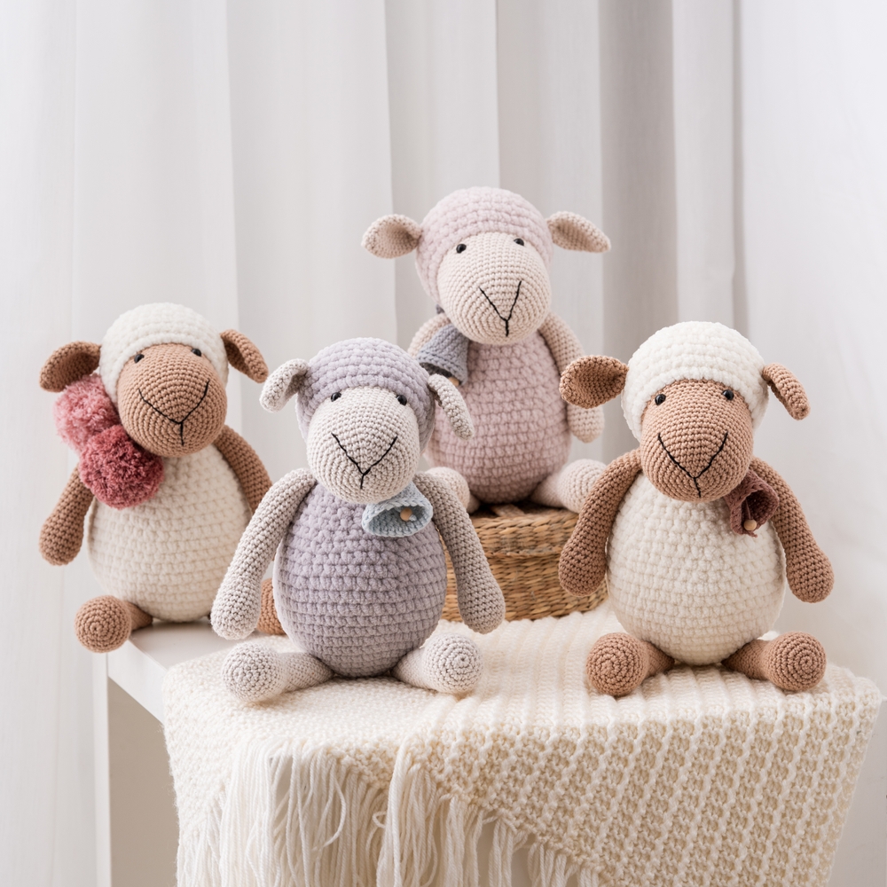 Stuffed sheep, Premium weighted filler, Winona Van Norman