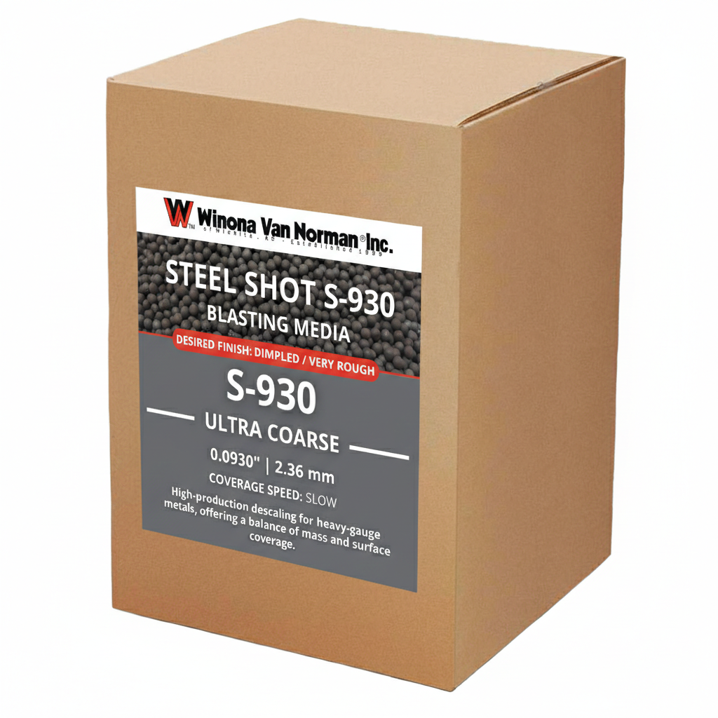 Steel Shot S-930, Winona Van Norman, Steel shot S930, S-930 blasting media, Heavy-duty shot blasting